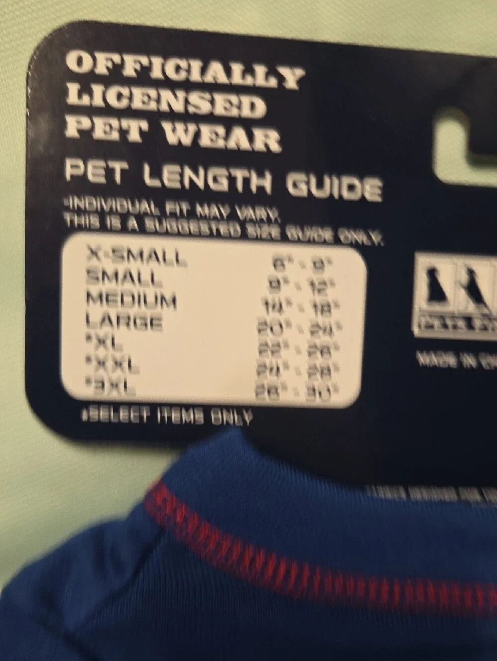MLB Chicago Cubs Royal Blue Pet Tee with Red & White Trim